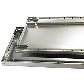 Schulte Lagertechnik MULTIplus 250 boutloos rekkensysteem, basisrek, lengte bout, 2500x1000x800 mm, 6 legborden, lichtgrijs