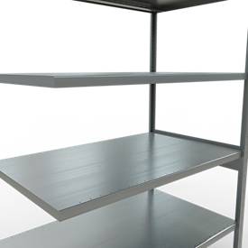 Schulte Lagertechnik MULTIplus 250 boutloos rekkensysteem, boutloze aanbouwstelling, lengte bout, 2500x1300x800 mm, 6 legborden, verzinkt