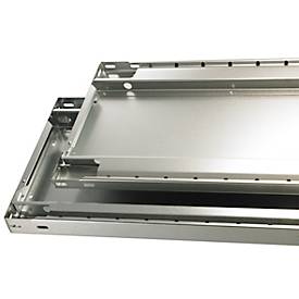 Schulte Lagertechnik MULTIplus 250 boutloos rekkensysteem, basisrek, lengte bout, 3000x1000x800 mm, 7 legborden, lichtgrijs
