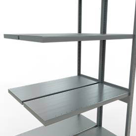 Schulte Lagertechnik Insteeksysteem voor dubbele rekken, MULTIPlus250, 3000x1000x(2x400) mm, 14 legborden, gegalvaniseerd