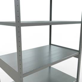 Schulte Lagertechnik MULTIplus 250 boutloos rekkensysteem, basisrek, lengte bout, 3000x1300x800 mm, 7 legborden, gegalvaniseerd