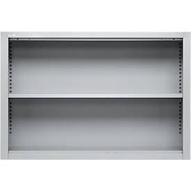 Schäfer Shop Select bovenschap MS, 2 OH, B 1200 x D 400 x H 800 mm, plaatstaal, aluminium wit
