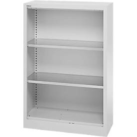 Schäfer Shop Select stellingkast MS, 3 OH, B 800 x D 400 x H 1215 mm, plaatstaal, aluminium wit
