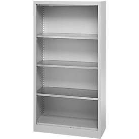 Schäfer Shop Select stellingkast MS, 4 OH, B 800 x D 400 x H 1584 mm, plaatstaal, aluminium wit
