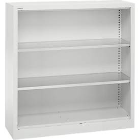 Schäfer Shop Select MS stellingkast, 3 OH, B 1200 x D 400 x H 1215 mm, plaatstaal, lichtgrijs