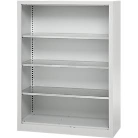 Schäfer Shop Select stellingkast MS, 4 OH, B 1200 x D 400 x H 1584 mm, plaatstaal, lichtgrijs
