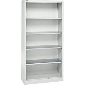 Schäfer Shop Select MS stellingkast, 5 OH, B 950 x D 500 x H 1935 mm, plaatstaal, lichtgrijs