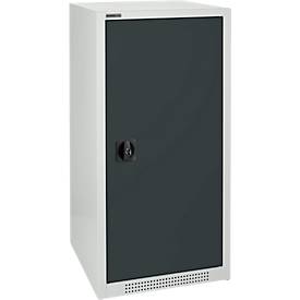 Schäfer Shop Genius draaideurkast FS, staal, met ventilatieopeningen, B 545 x D 420 x H 1105 mm, 3 OH, lichtgrijs RAL 7035/antracietgrijs RAL 7016, tot 250 kg
