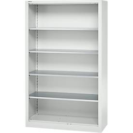 Schäfer Shop Select MS stellingkast, 5 OH, B 1200 x D 500 x H 1935 mm, plaatstaal, lichtgrijs