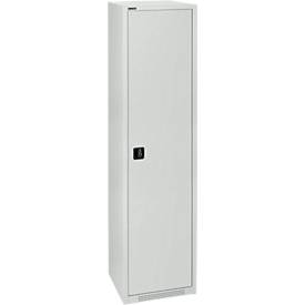 Schäfer Shop Genius draaideurkast FS, staal, met ventilatieopeningen, B 545 x D 420 x H 1950 mm, 5 OH, lichtgrijs/lichtgrijs, tot 250 kg