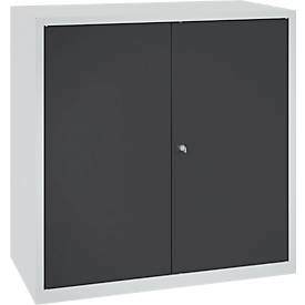 Gereedschapskast, veiligheidsslot, 2 legborden & 1 lade, B 1000 x D 500 x H 1000 mm, plaatstaal, lichtgrijs/antraciet