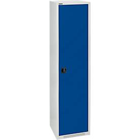 Schäfer Shop Genius draaideurkast FS, staal, met ventilatieopeningen, B 545 x D 620 x H 1950 mm, 5 OH, lichtgrijs/ gentiaanblauw, tot 250 kg