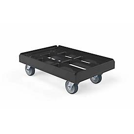 Schäfer Shop Select BASICline transportwagen, gerecycled kunststof, 4 TPE zwenkwielen, laadvlak L 610 x B 410 mm, tot 300 kg