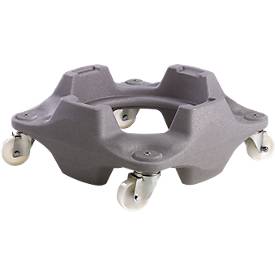 Transportrol, voor bakken van 75 l & 100 l, B 532 x D 532 x H 237/247mm, polypropeen, grijs