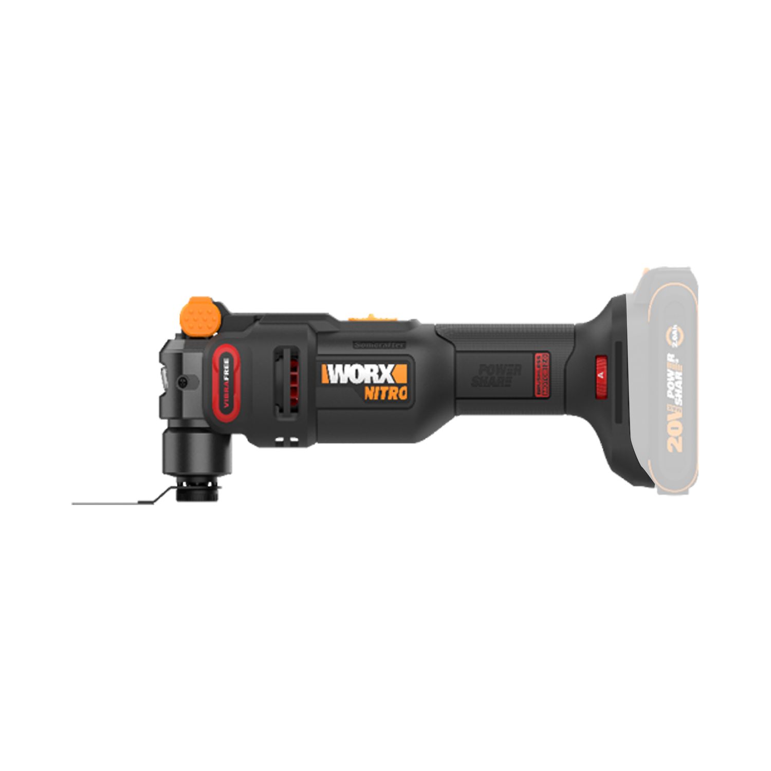 Worx Draadloze En Borstelloze Oscillerende Multifunctionele Tool Nitro 20v