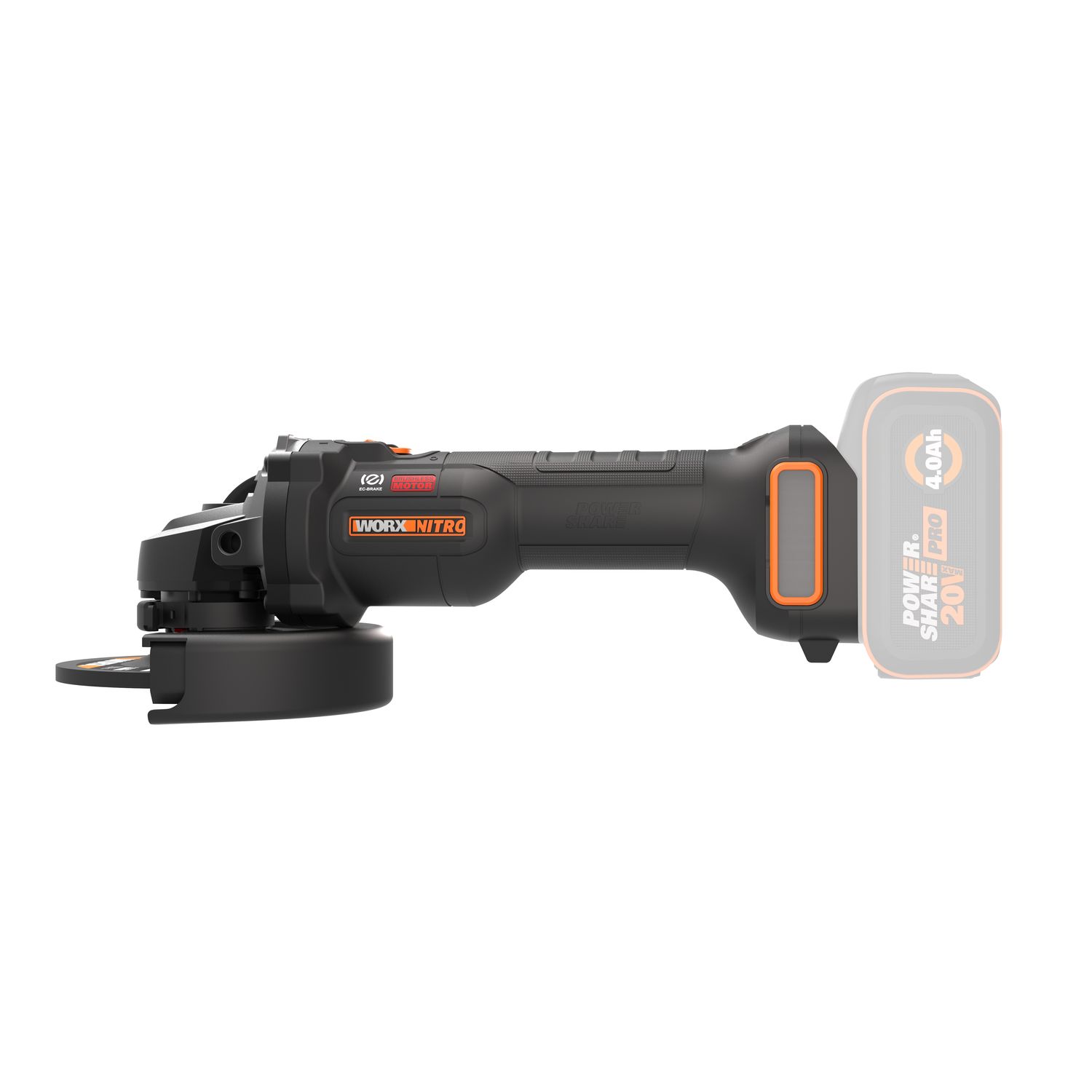 Worx Haakse Slijper 20v 125mm Draadloos En Borstelloos
