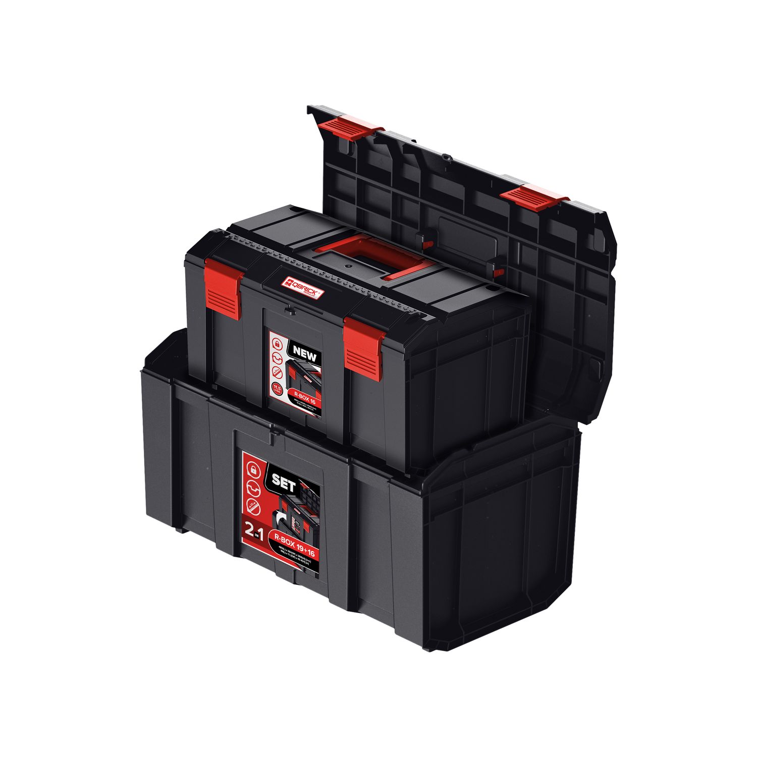 Qbrick Gereedschapskoffer Set Regular R-box 19”+ 16 2-delig