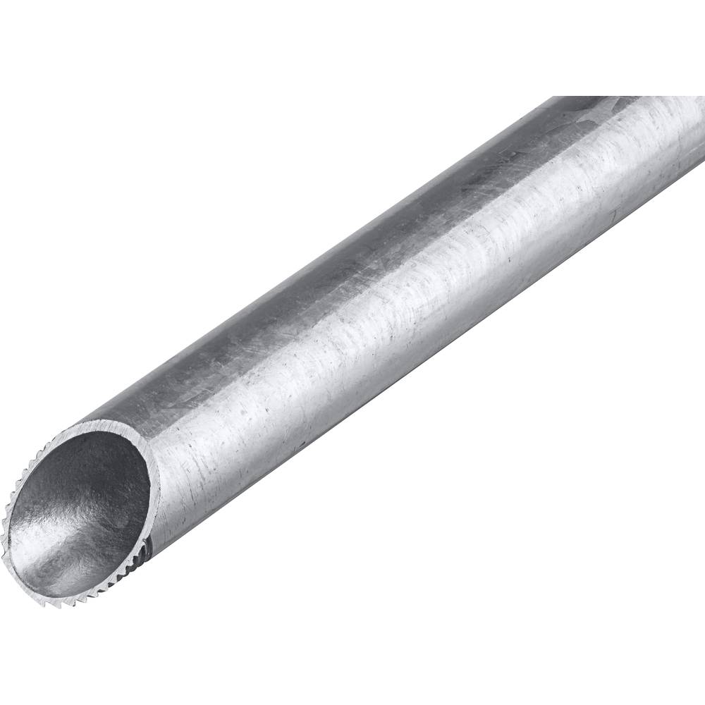 Fränkische Rohrwerke 20410040 Stalen buis 3 m Zink 3 m