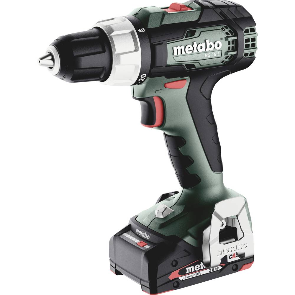 Metabo BS 18 L 614051500 Accu-schroefboormachine 18 V 2 Ah Li-ion Brushless, Incl. 2 accus, Incl. koffer, Incl. lader