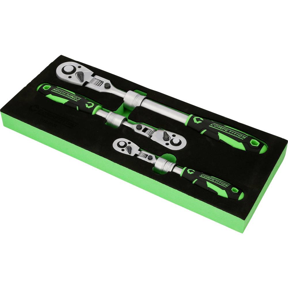 KS Tools 512.0103 COMPETITION Teleskop-Ratschen-Satz,3-tlg 512.0103 Dopsleutelset