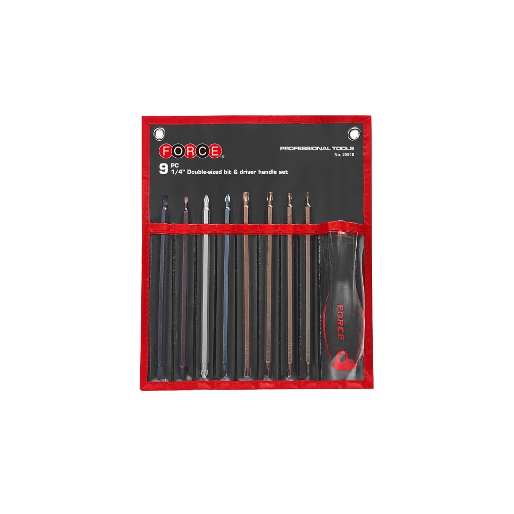 Force Bit set 1/4 lang 165mmL 9 delig