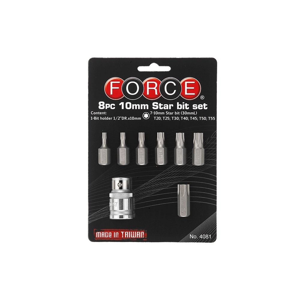 Force Bit set 10mm Torx 8 delig