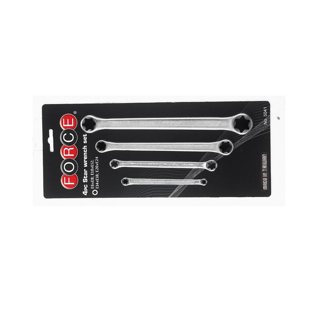 Force Torx Ringsleutelset 4-delig