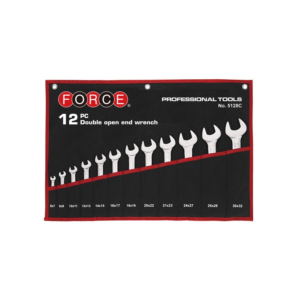 Force Steeksleutelset met tas 12-delig