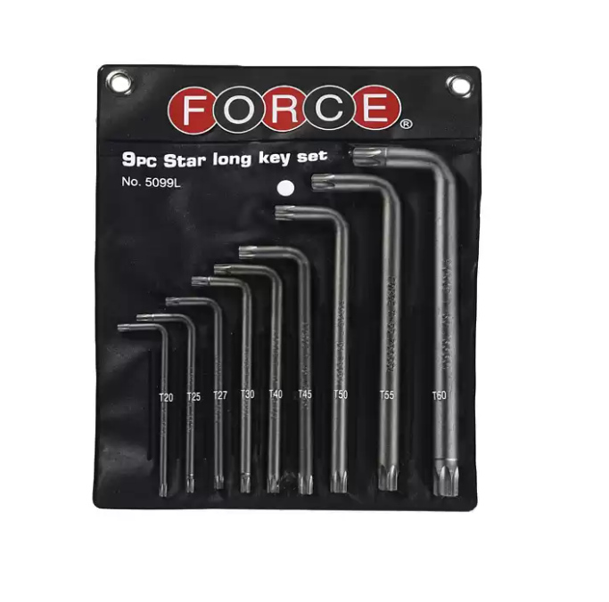 Force Stiftsleutelset Torx 9-delig