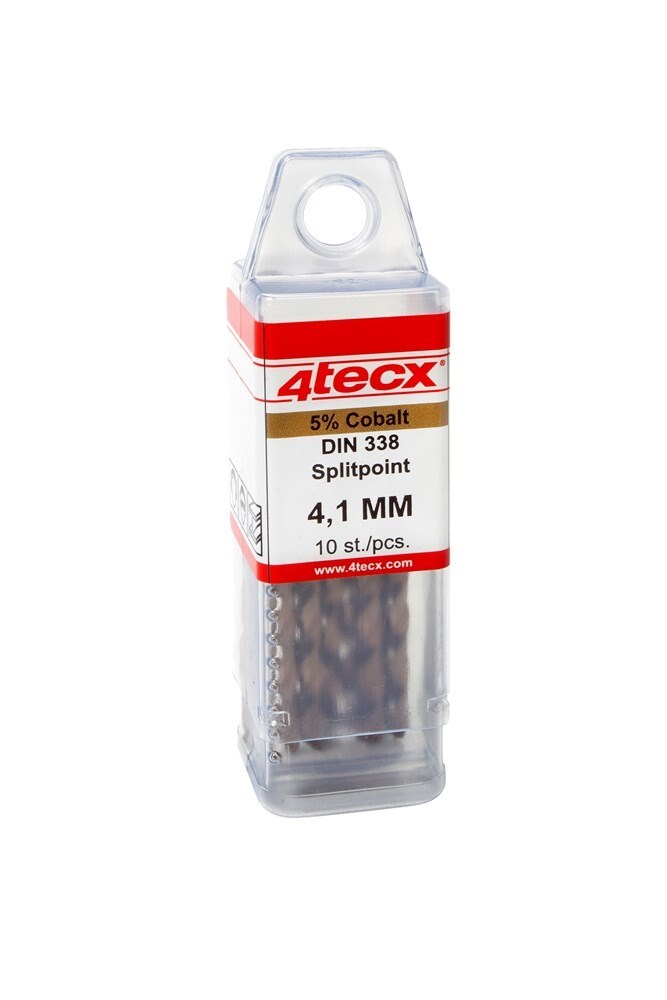 4tecx HSS-cobalt boren geslepen DIN 338 splitpoint 4,0mm
