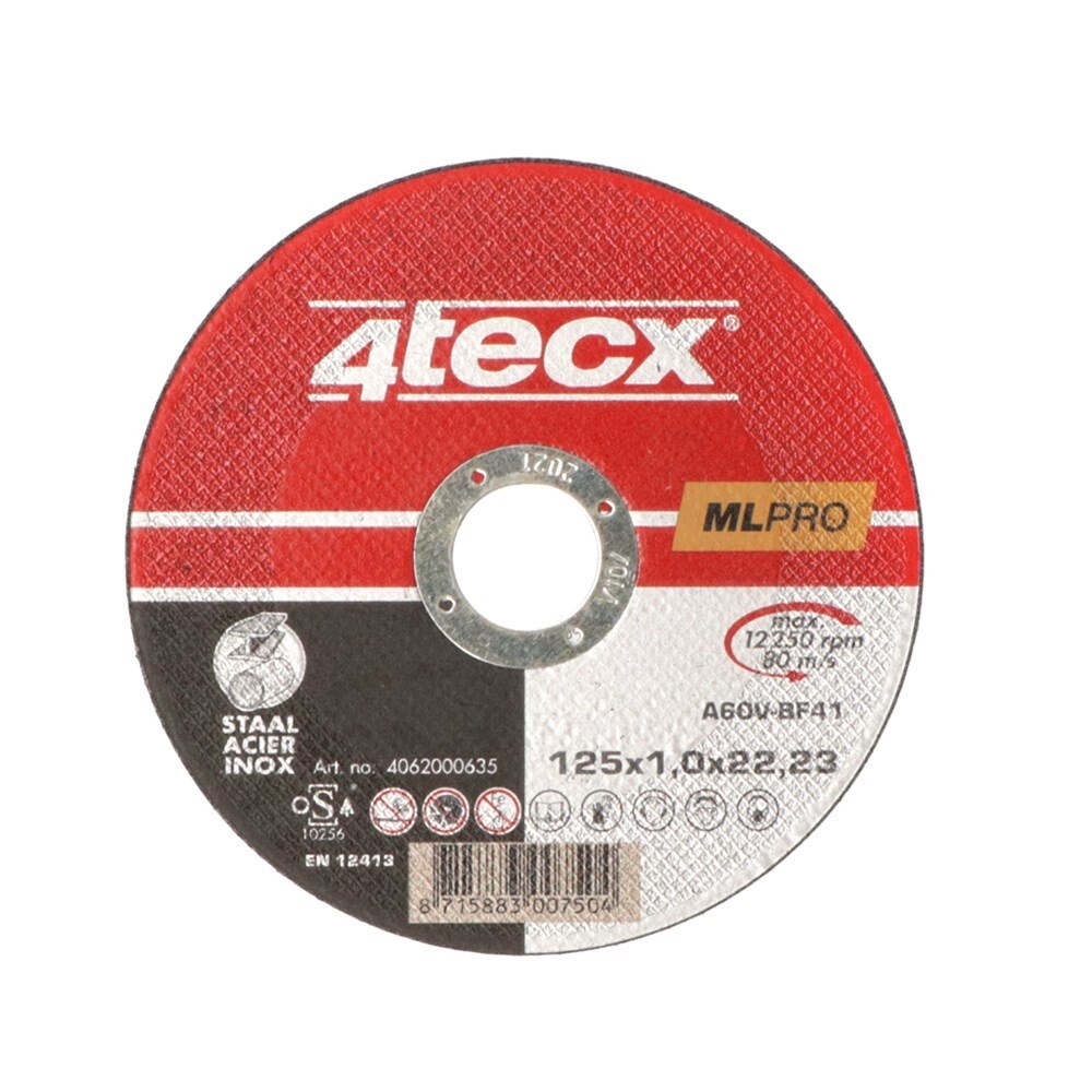 4tecx Doorslijpschijf Mega-Line A60V BF41 125 x 1,0 x 22,23mm