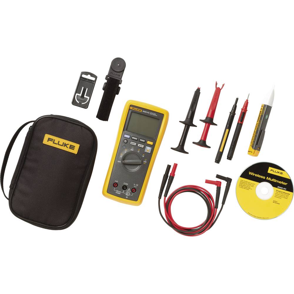 Fluke FLK-3000FC/1AC-II COMBO KIT Multimeter Digitaal Grafisch display, Datalogger CAT III 1000 V, CAT IV 600 V Weergave (counts): 10000