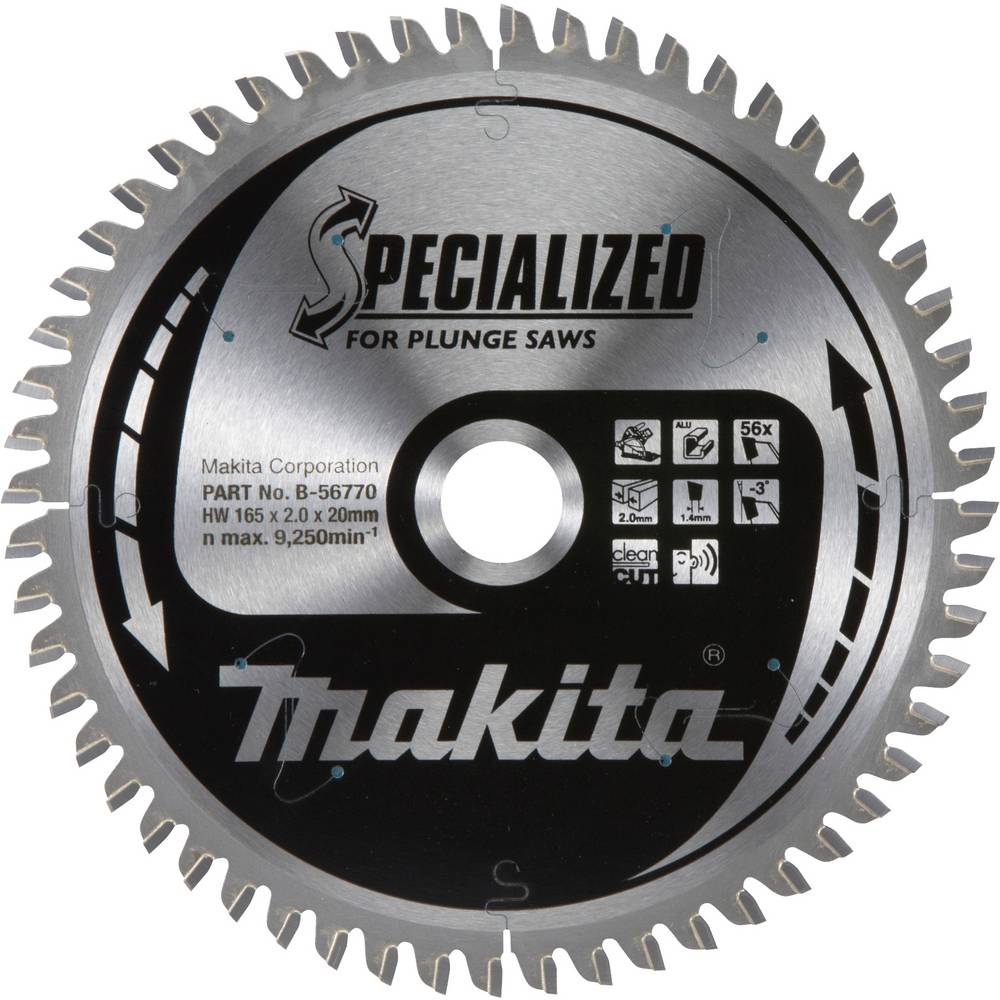 Makita B-56770 Cirkelzaagblad 165 x 20 mm Aantal tanden: 56 1 stuk(s)