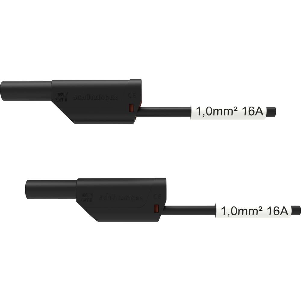 Schützinger VSFK 8500 / SIL1 / 100 / SW Veiligheidsmeetsnoer 4mm-stekker 4mm-stekker 100.00 cm Zwart 1 stuk(s)