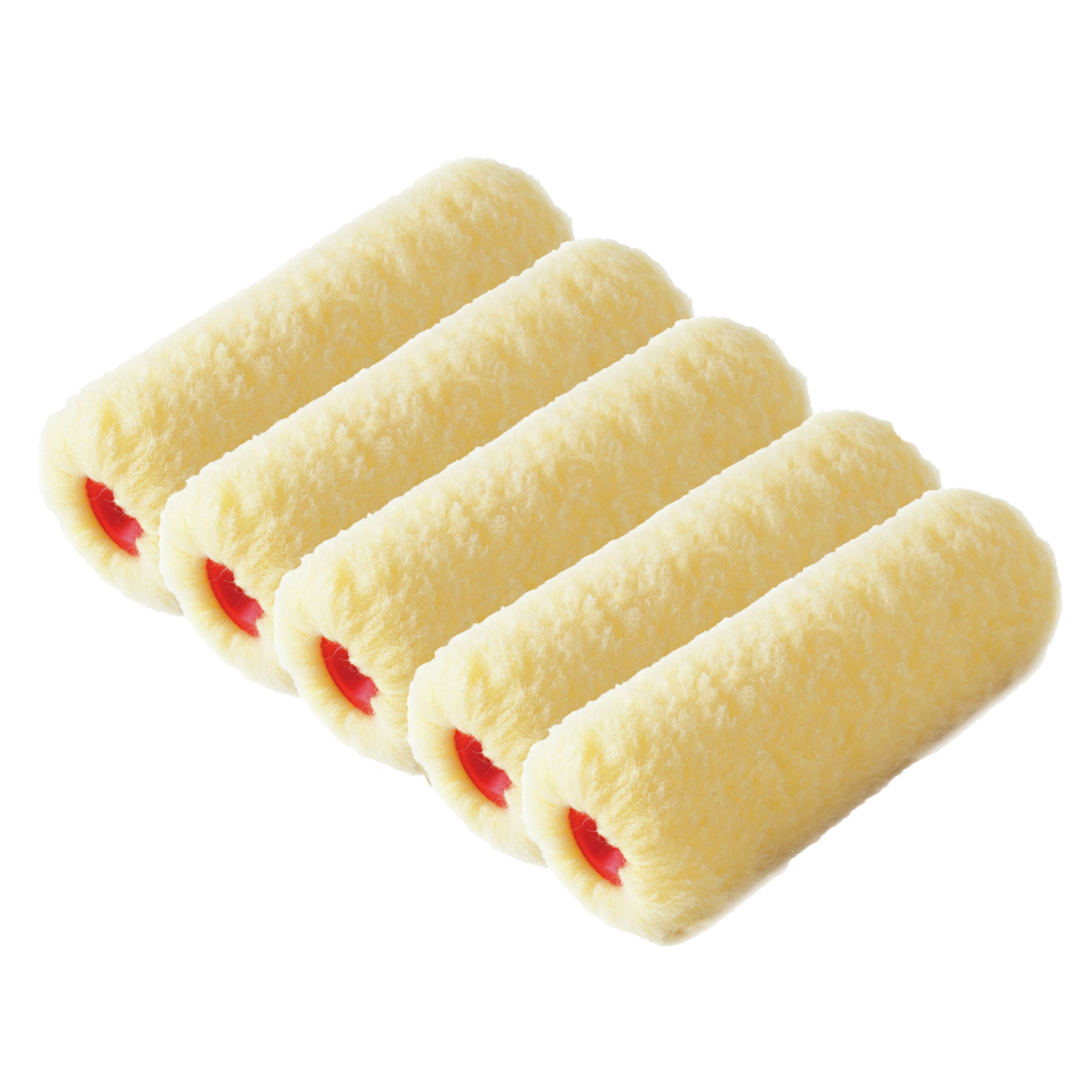 Sorex Muur vacht verfroller - 5x - polyester - 9,6 x 25 cm - Verfspullen - Schilderen -
