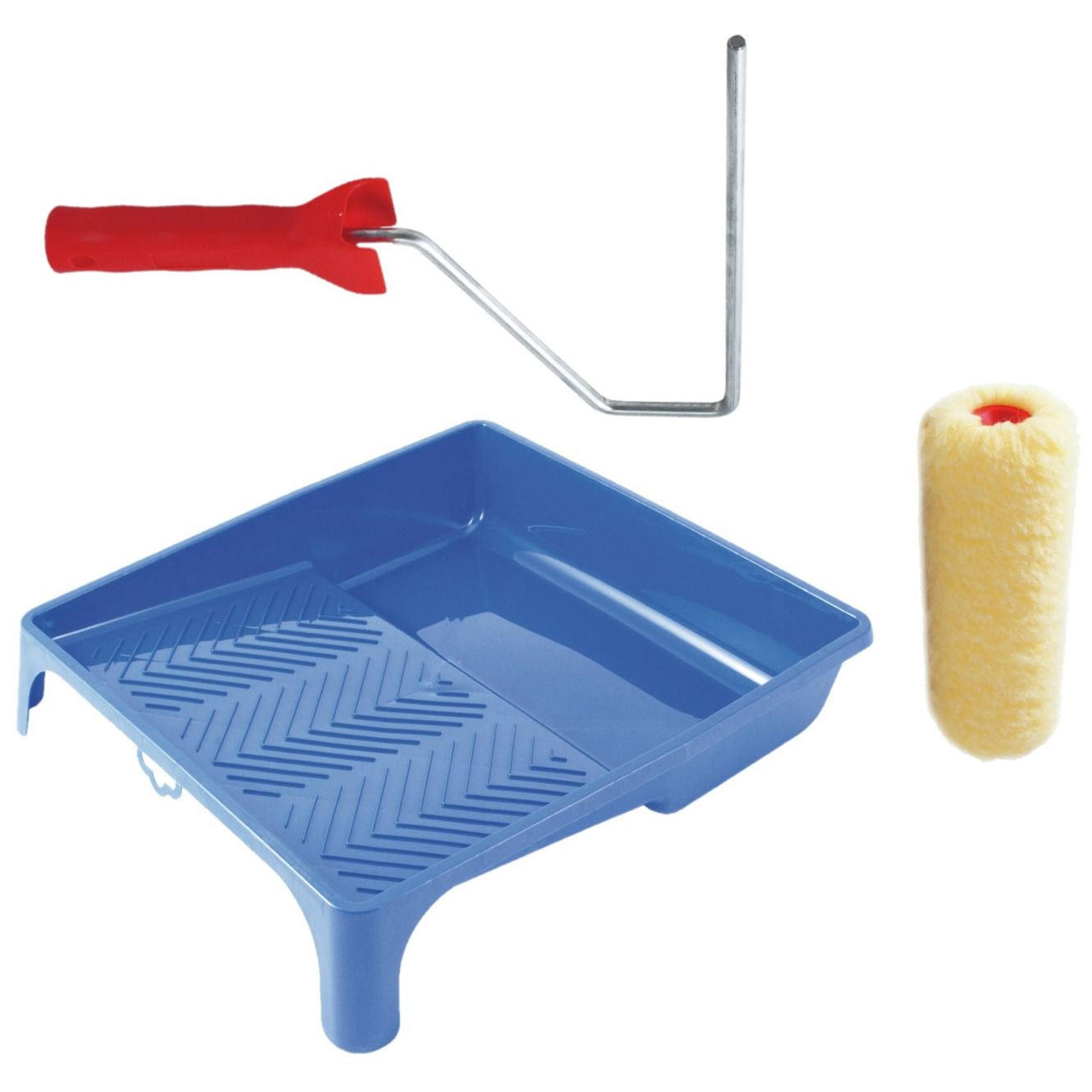 Sorex Verfroller anti spat lakroller schilderset met beugel en verfbak 25 cm -