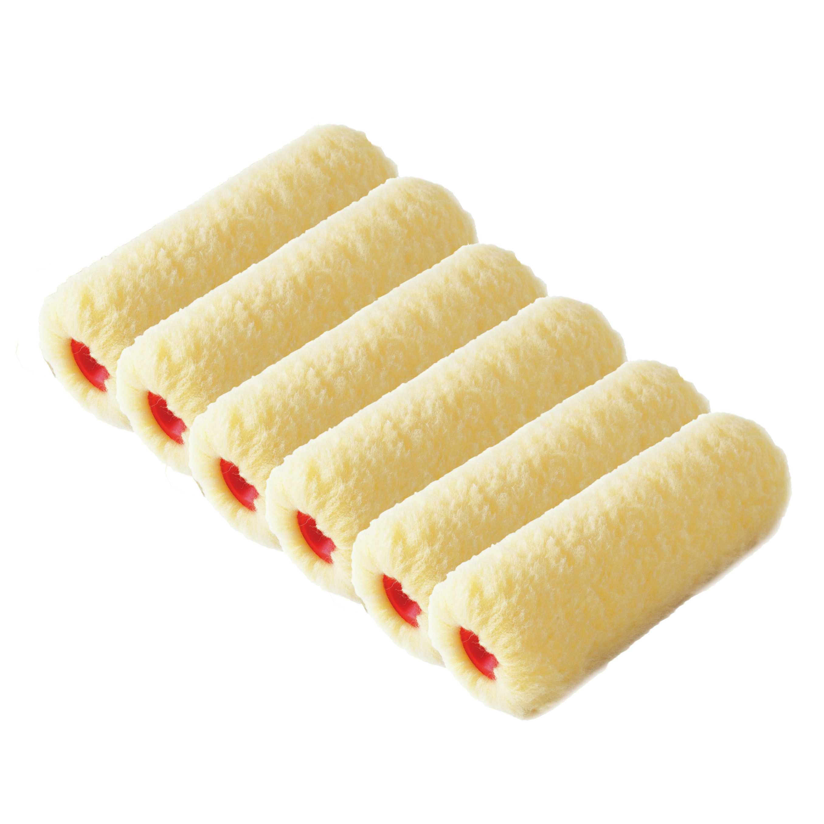 Sorex Muur vacht verfroller - 6x - polyester - 9,6 x 25 cm - Verfspullen - Schilderen -