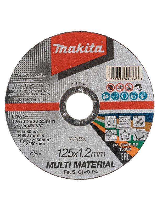 Makita E-10724 Kapskiva 125x1.2mm Multimaterial