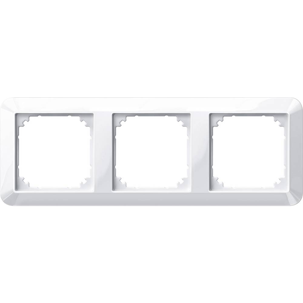 Merten 389319 Afdekking Frame 3-voudig 1-M, System M Polar-wit (glanzend) 1 stuk(s)