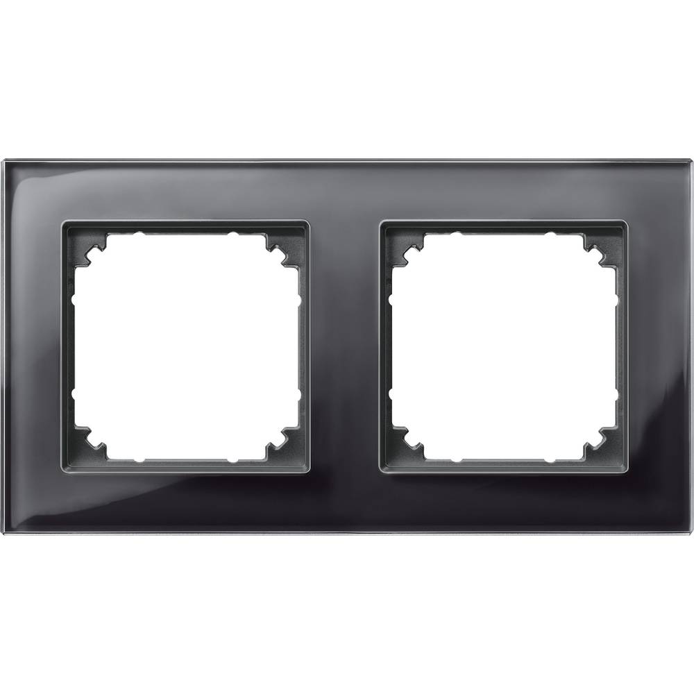 Merten 489203 Afdekking Frame 2-voudig System M, M-Plan Zwart 1 stuk(s)