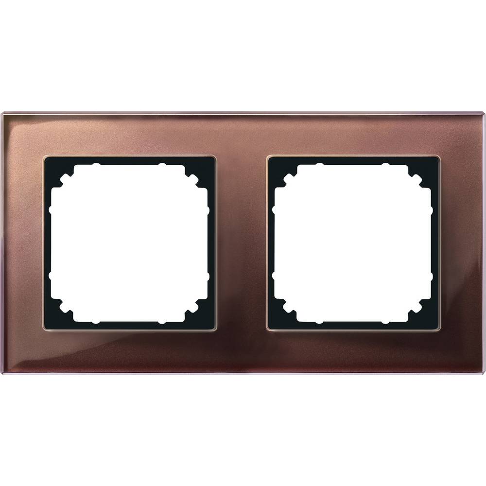 Merten 489215 Afdekking Frame 2-voudig System M, M-Plan Bruin 1 stuk(s)