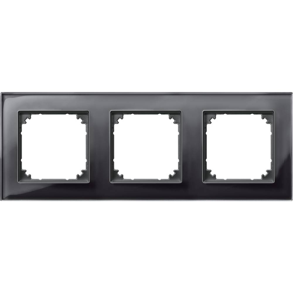 Merten 489303 Afdekking Frame 3-voudig System M, M-Plan Zwart 1 stuk(s)
