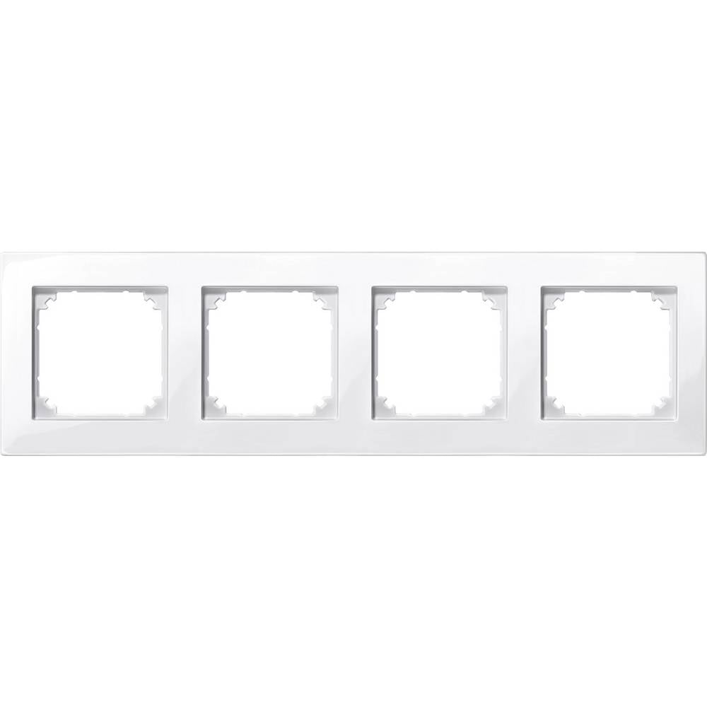 Merten 515419 Afdekking Frame 4-voudig M-Plan Polar-wit (glanzend) 1 stuk(s)