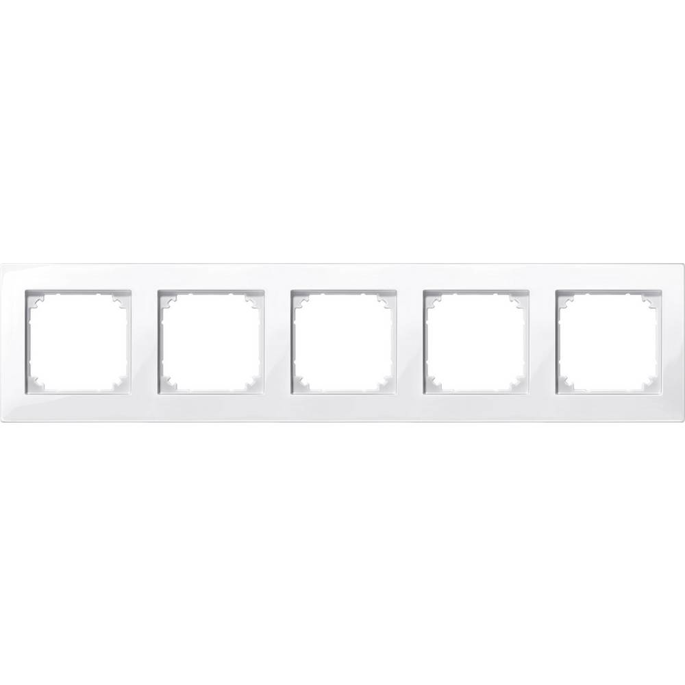 Merten 515519 Afdekking Frame 5-voudig M-Plan Polar-wit (glanzend) 1 stuk(s)