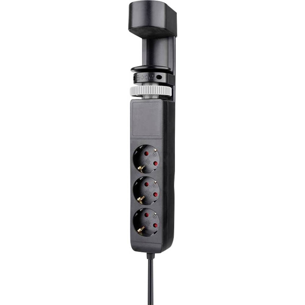 Neomounts DS22-840BL6 Stekkerdoos Zwart Randaarde stekker 1 stuk(s)