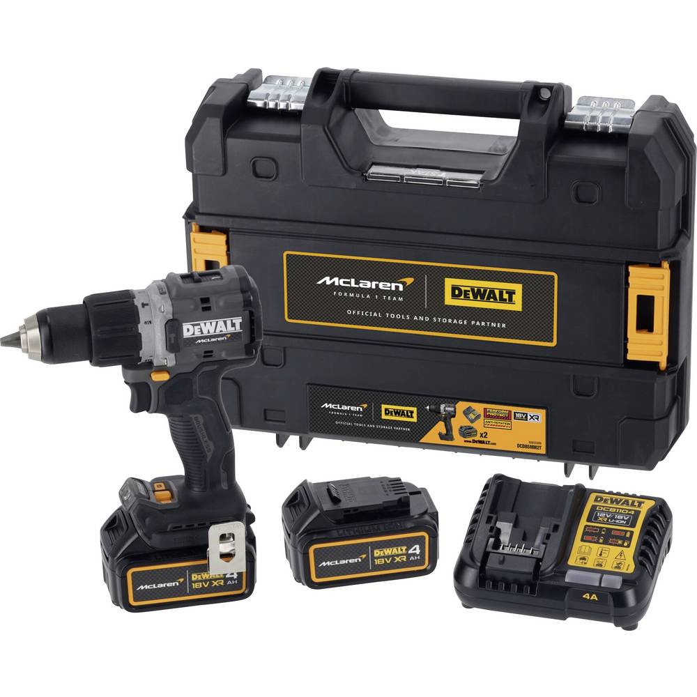 DEWALT McLaren DCD85MM2T-QW Accu-klopboor/schroefmachine 2 snelheden Incl. 2 accus, Incl. lader