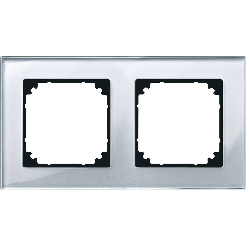 Merten 489260 Afdekking Frame 2-voudig M-Plan, System M Zilver 1 stuk(s)