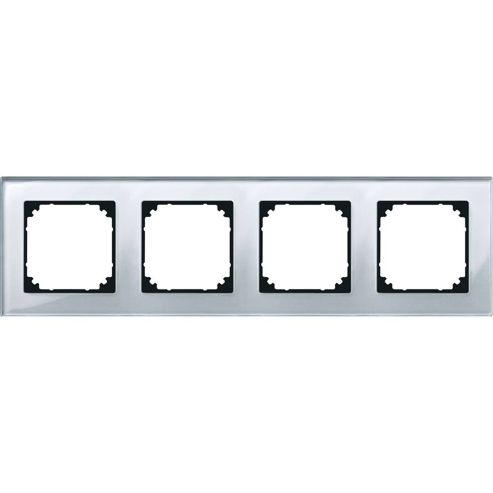 Merten 489460 Afdekking Frame 4-voudig M-Plan, System M Zilver 1 stuk(s)
