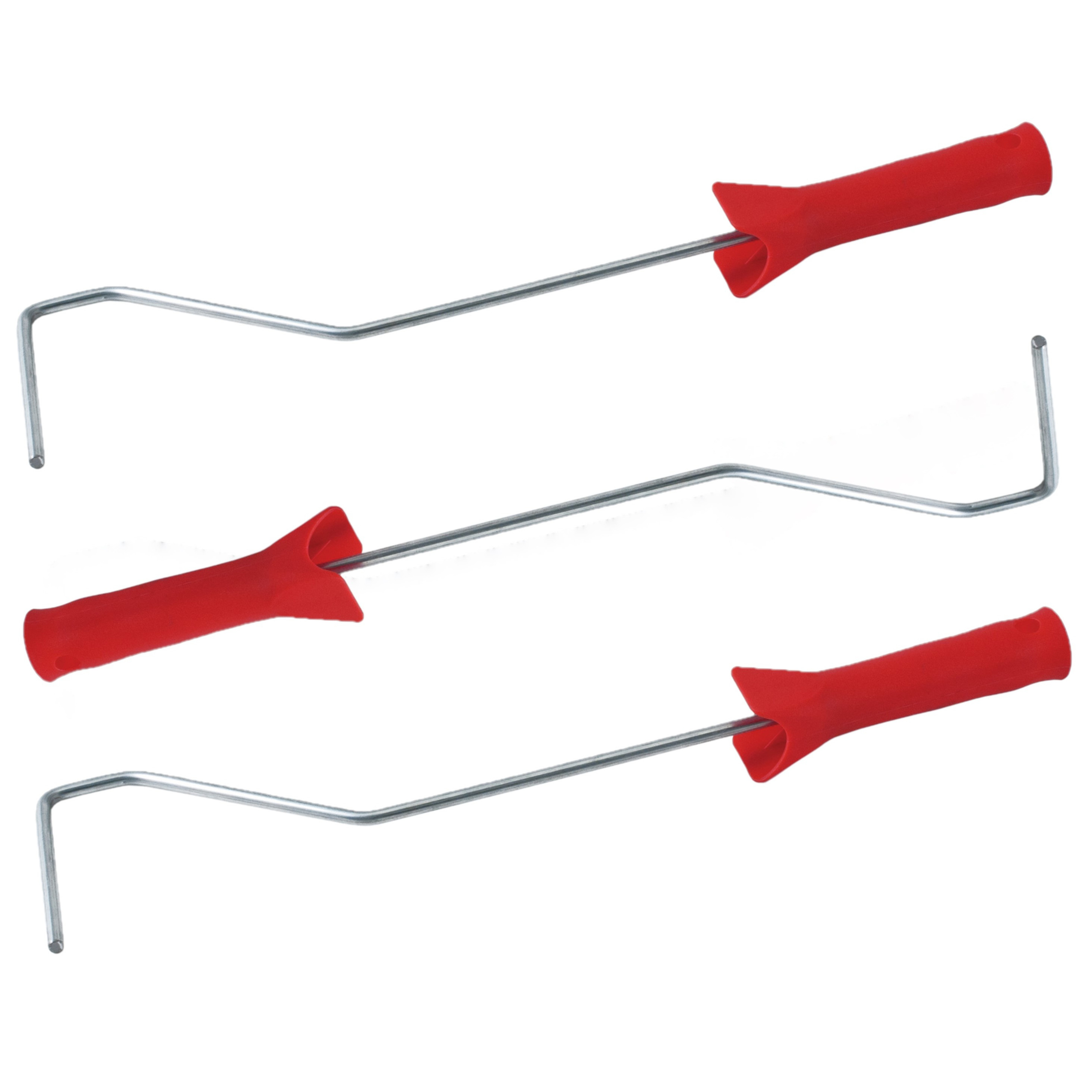 Sorex Set van 3x stuks muur/lak verfroller lange beugels / verfbeugels voor 10 cm roller -