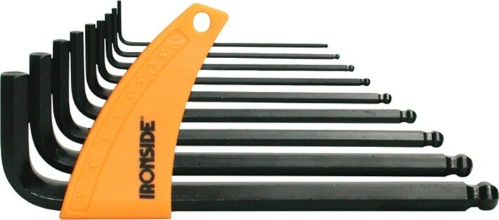 Ironside Inbussleutelset 9dlg.1.5-10mm m.kogelkop